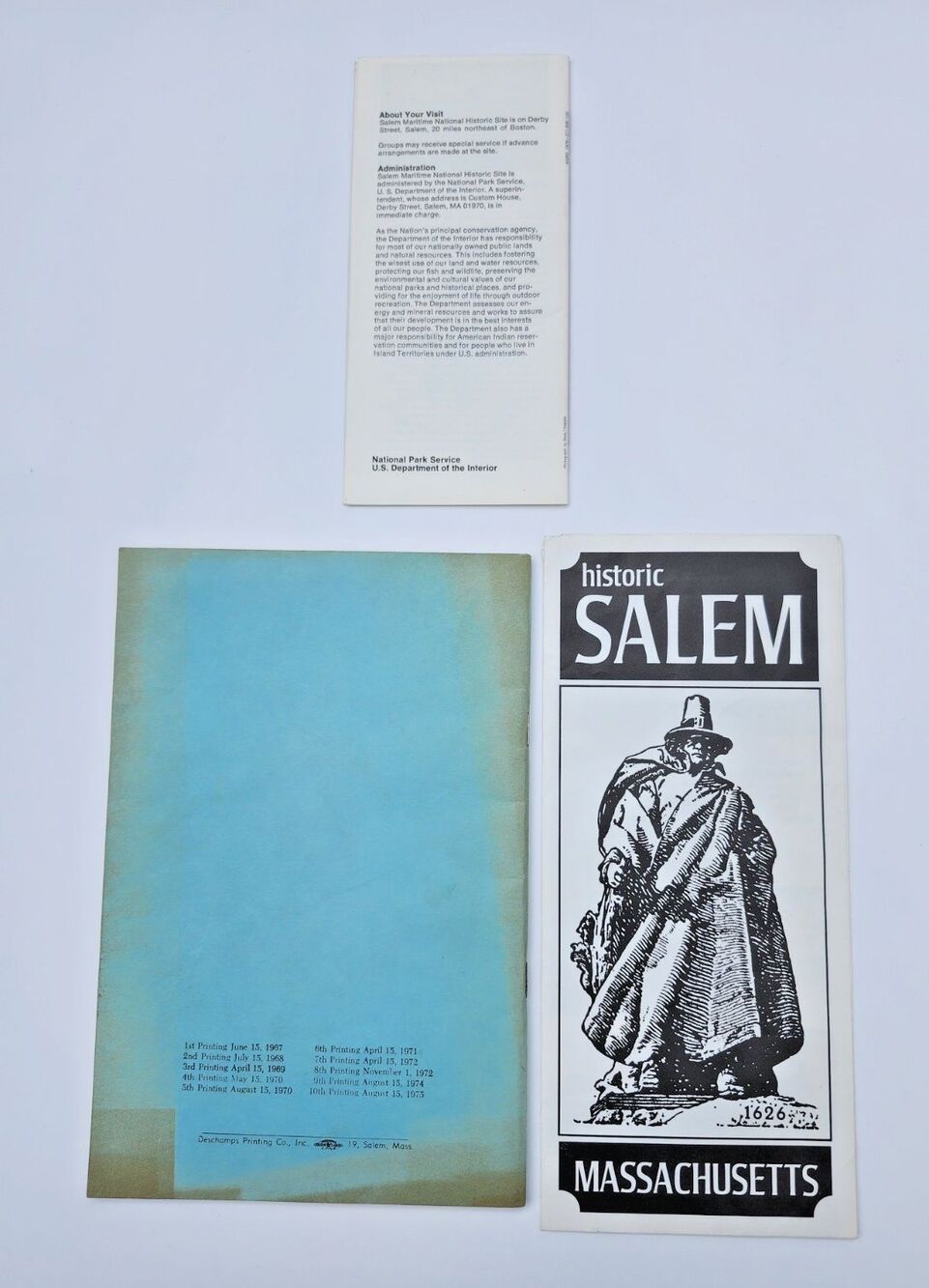 VTG 1976 Salem MA Bicentennial Brochure Ephemera Lot Witch Museum Map Maritime - Picture 5 of 16